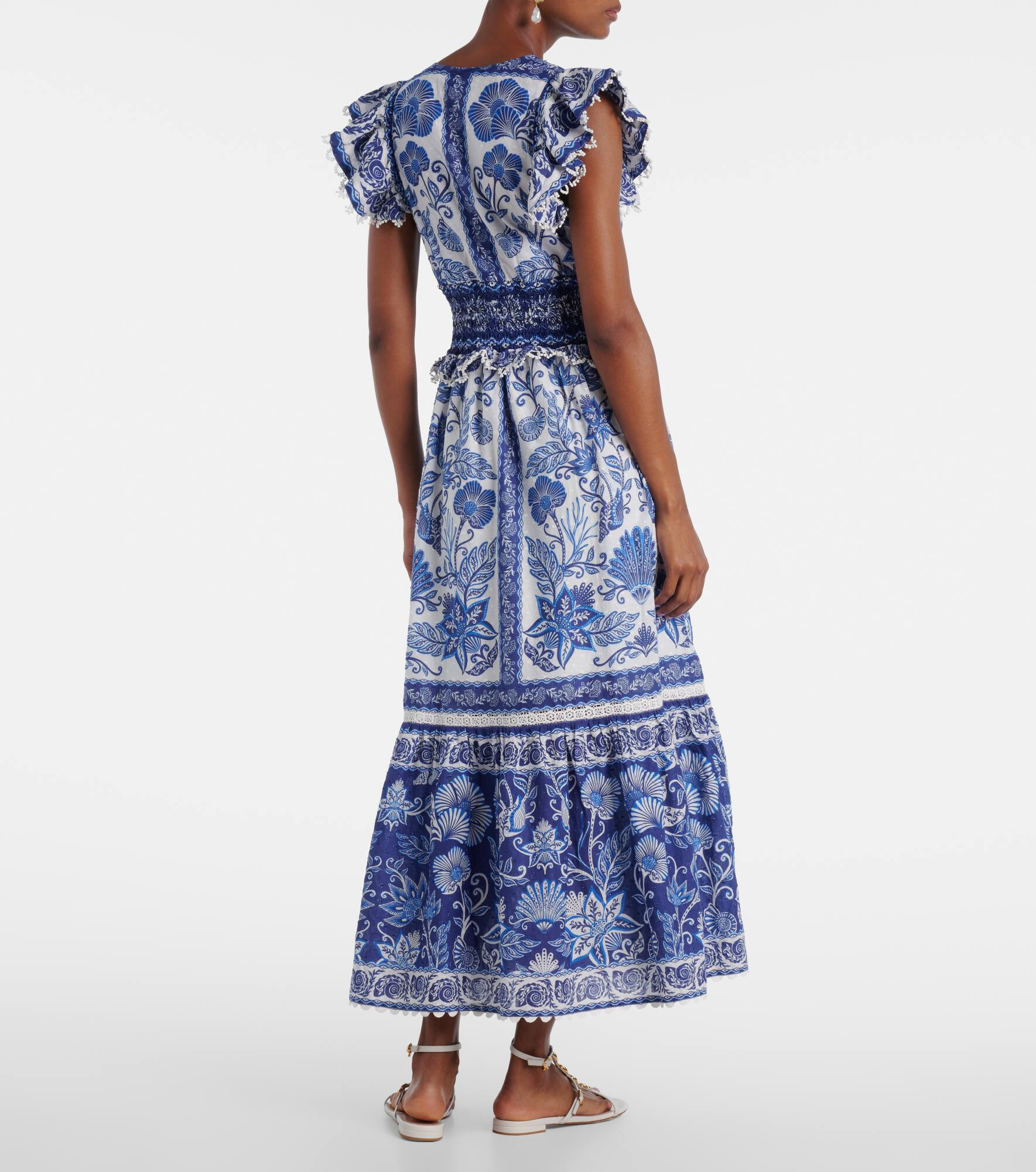 Floral tiered cotton maxi dress - 3