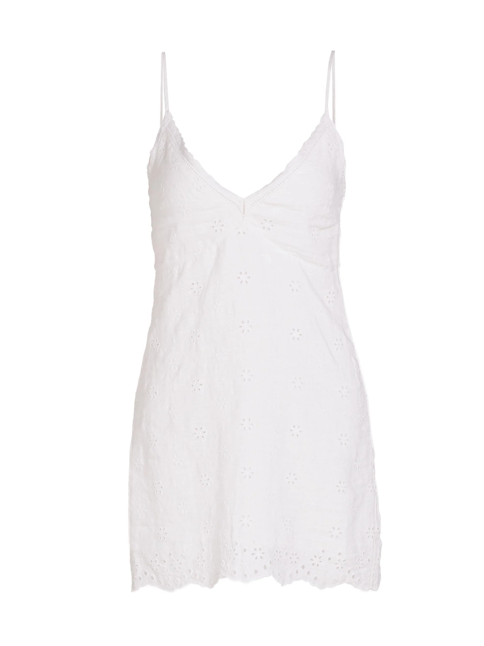 Women's Peppy Eyelet Cotton Minidress - Optic White - 1