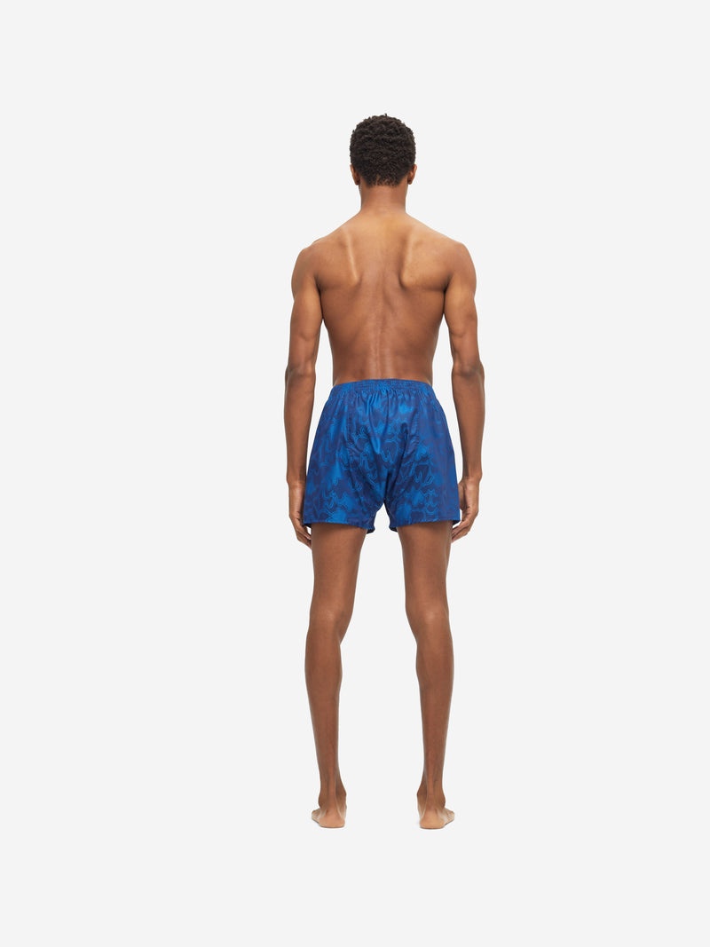 Men's Classic Fit Boxers Paris 23 Cotton Jacquard Navy - 4