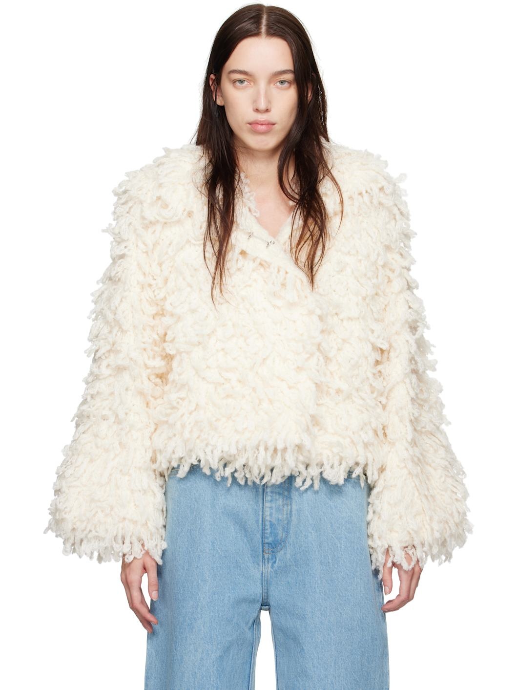 Off-White Valais Hand Crochet Jacket - 1
