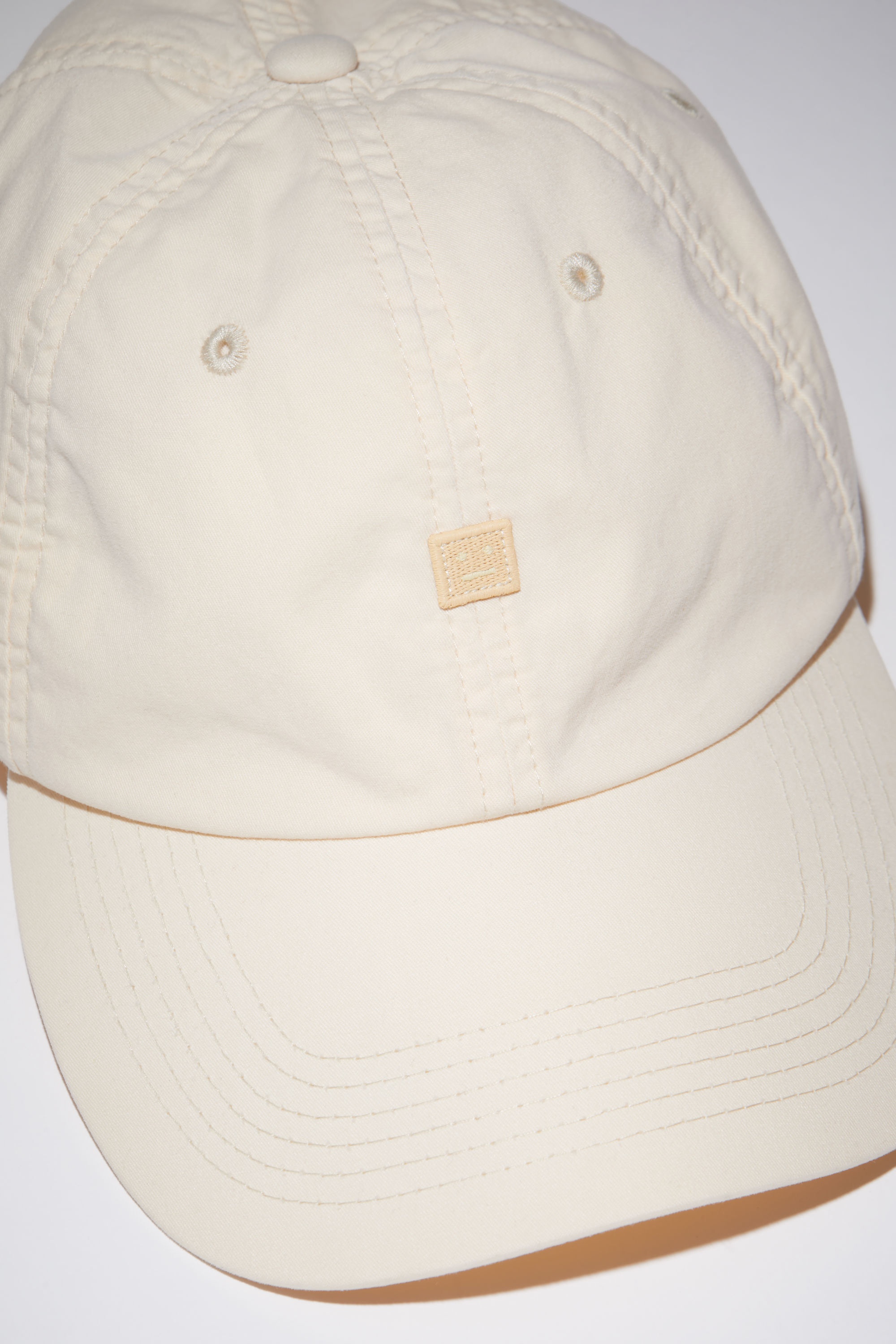 Face patch baseball cap - Cream beige - 5