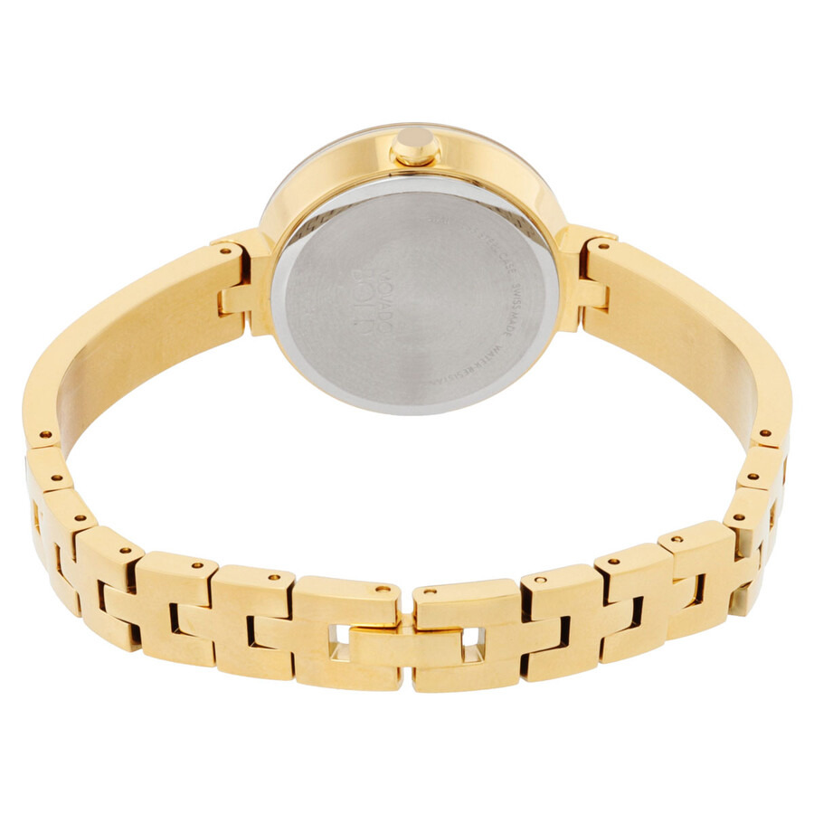 Movado - Movado Bold Crystal Accent Quartz Gold Dial Ladies Watch 3600926 - 3