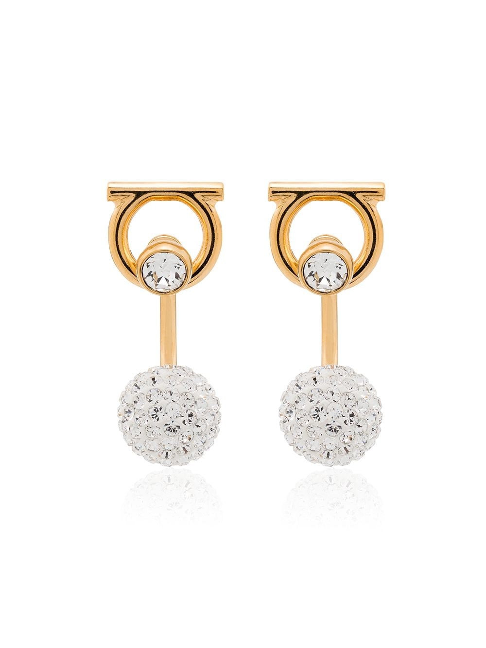 Gancini crystal-embellished earrings - 1