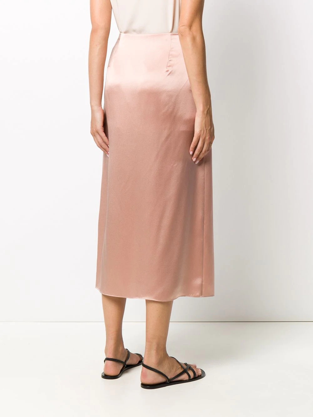 silk wrap midi skirt - 4