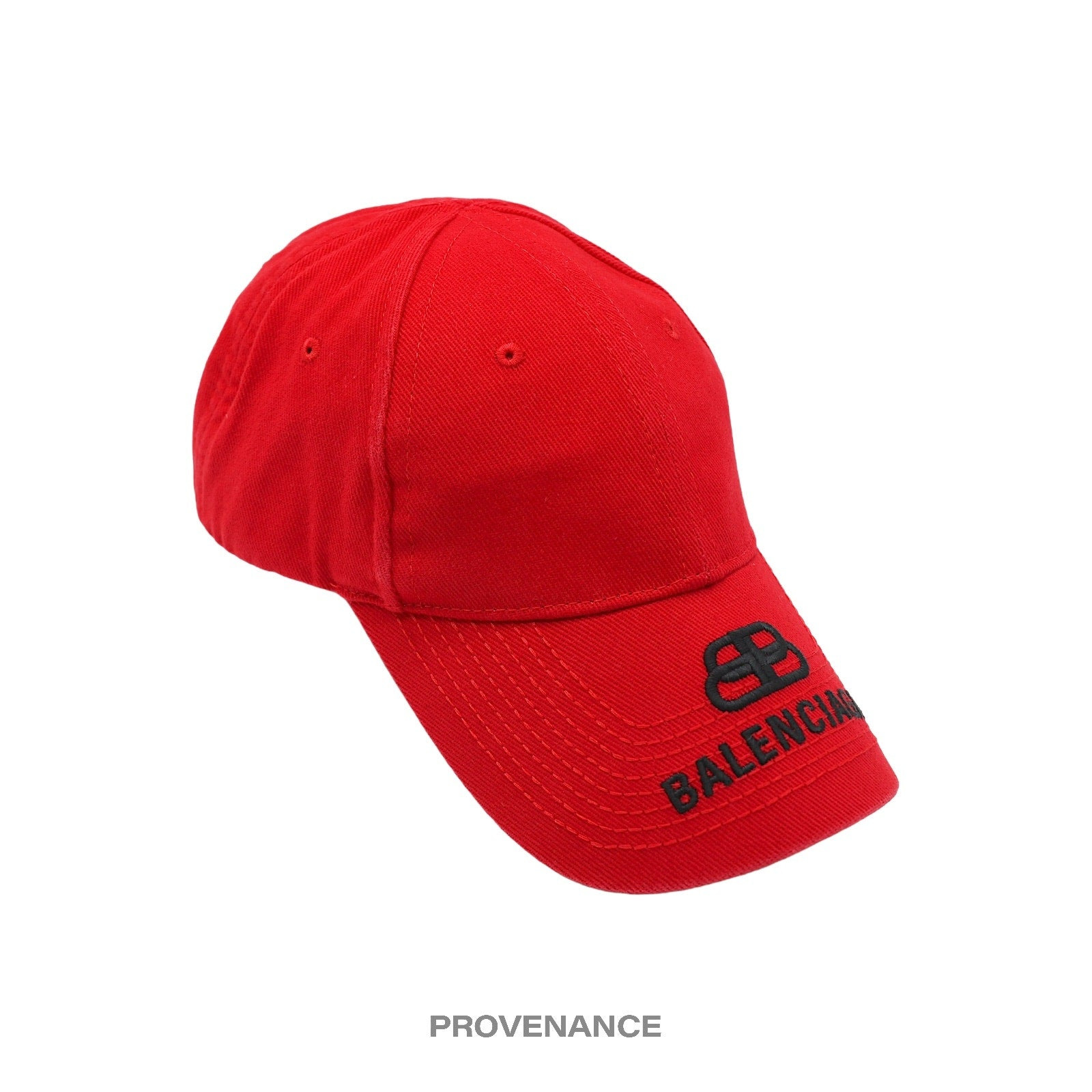 Balenciaga BB Embroidered Logo Cap - Red Black - 3