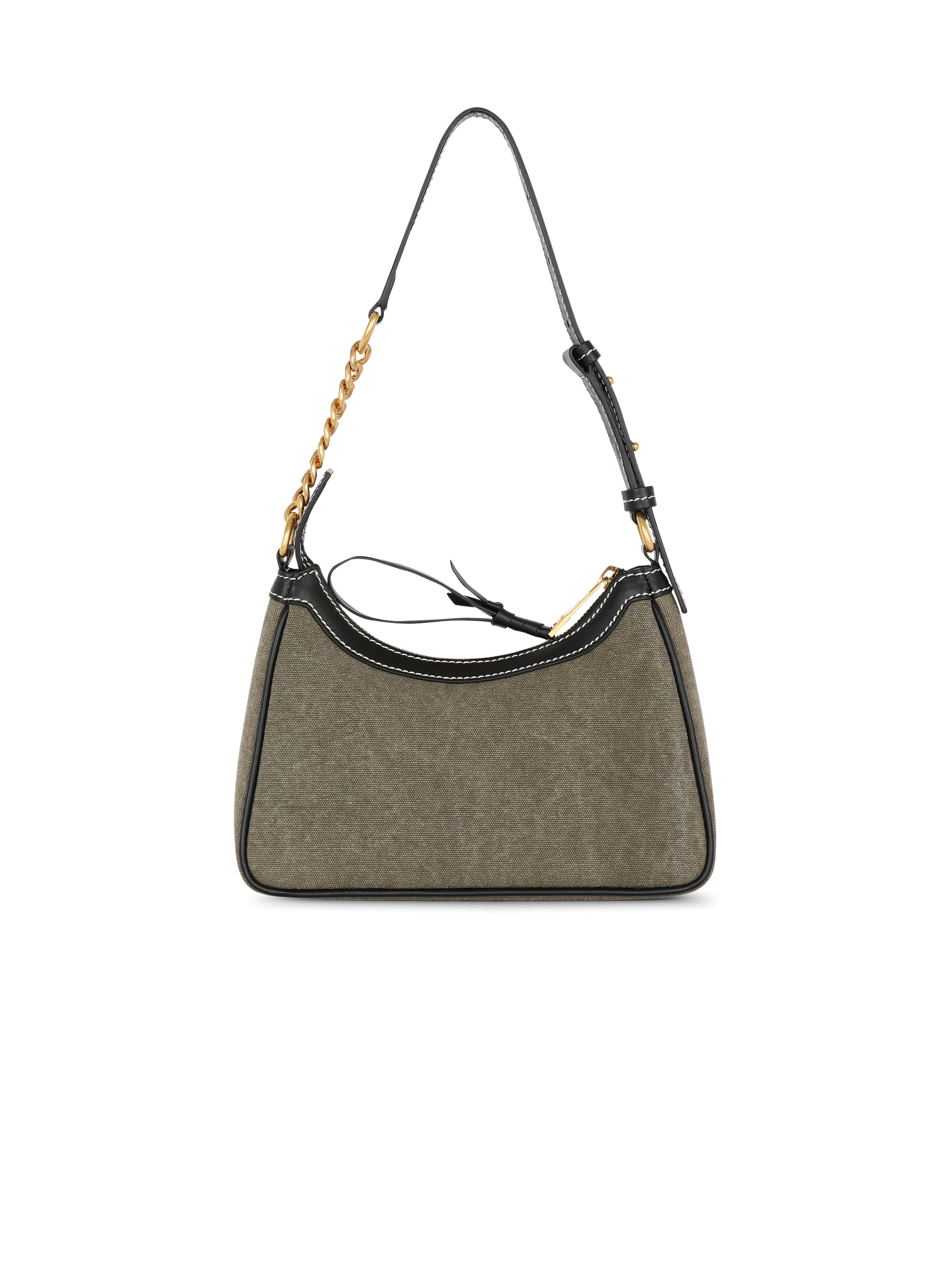 B-Army canvas bag with leather inserts - 4