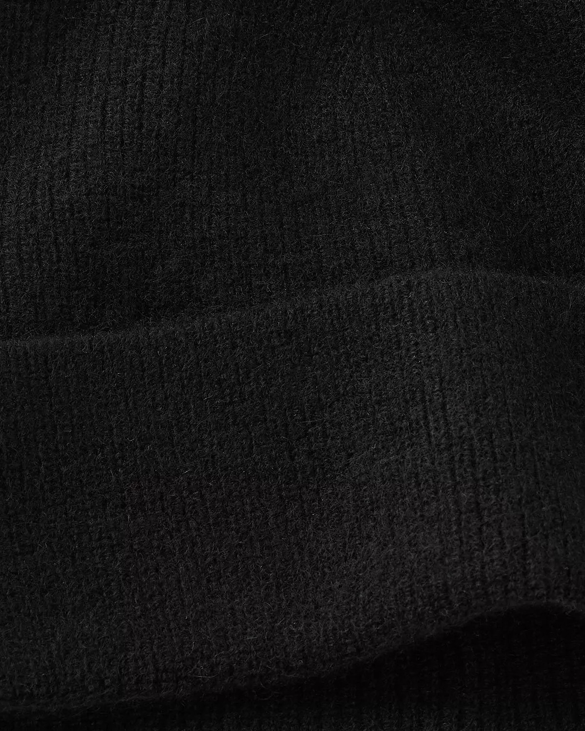 Cashmere Ribbed Turn Up Beanie - 2
