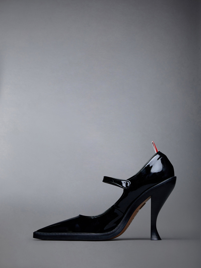 Thom Browne SOFT PATENT LEATHER CURVED HEEL POINTED TOE THOM JOHN outlook