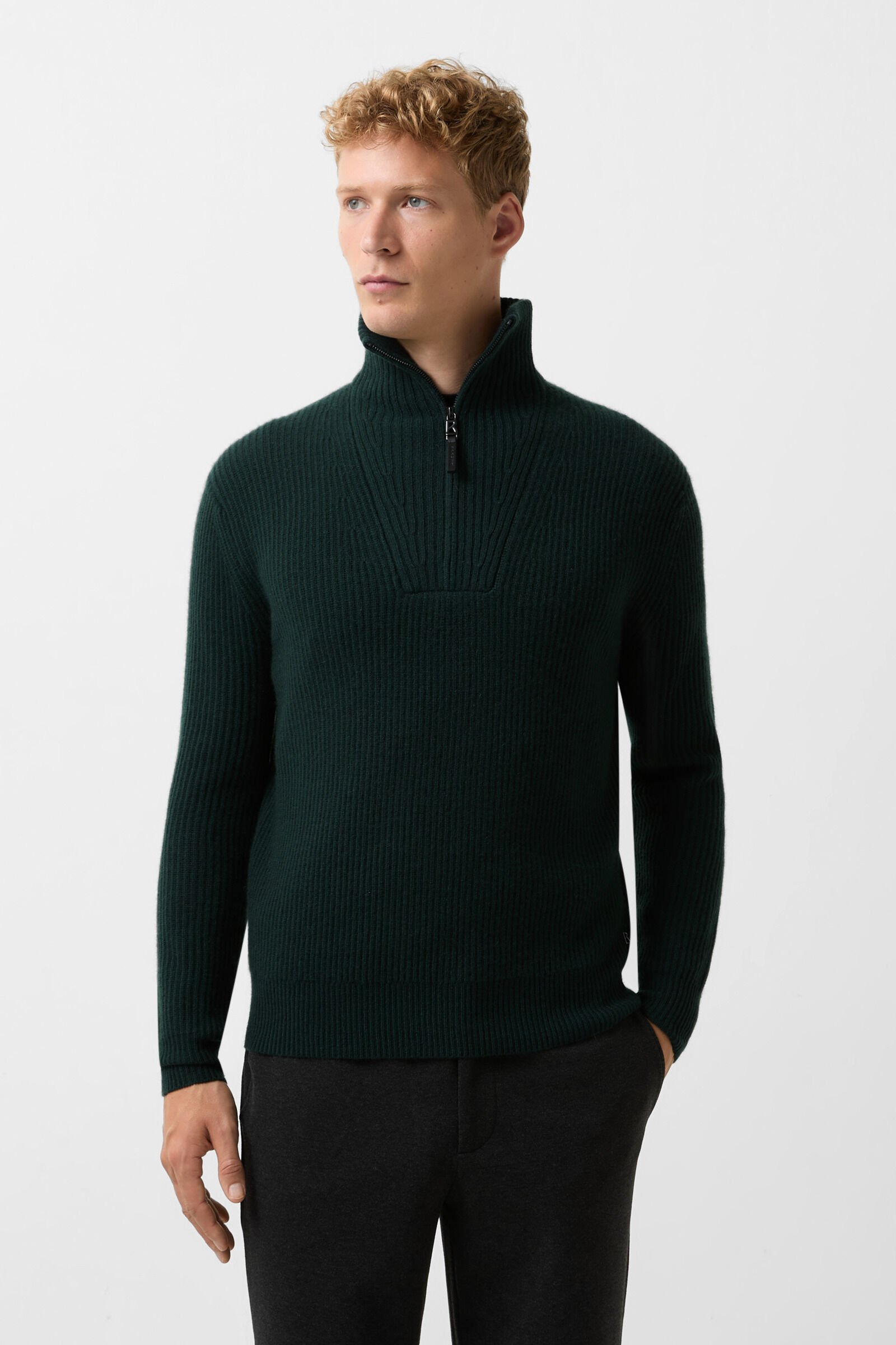 Balvin cashmere troyer in Dark green - 2