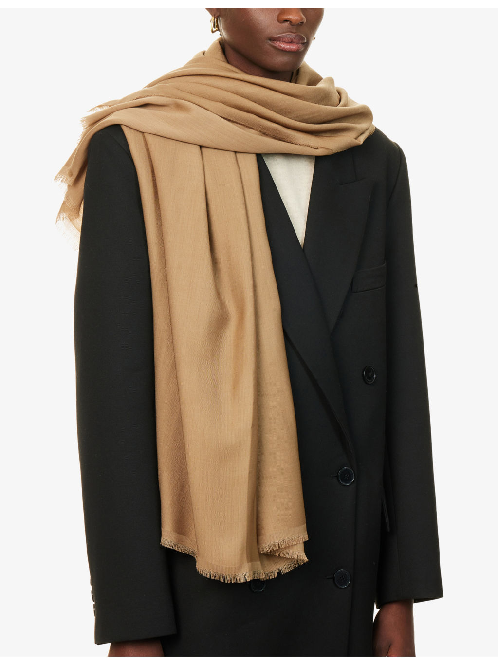 Frayed-Trim Wool Scarf - 2