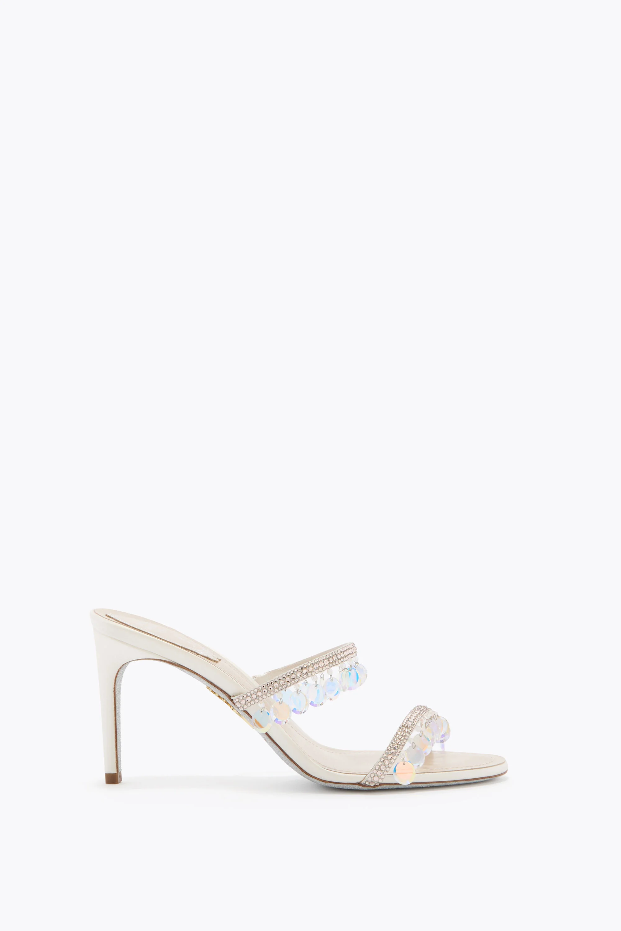 CHANDELIER NUDE MULE WITH OVERSIZED CRYSTAL DROPS 80 - 1