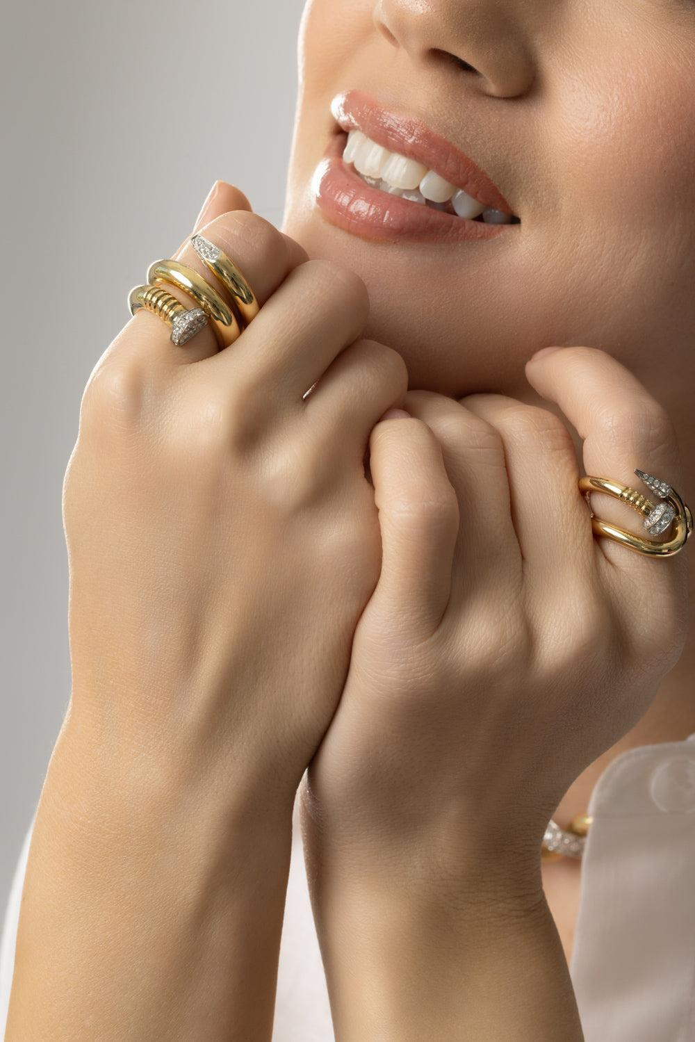 Diamond Nail Ring - 3