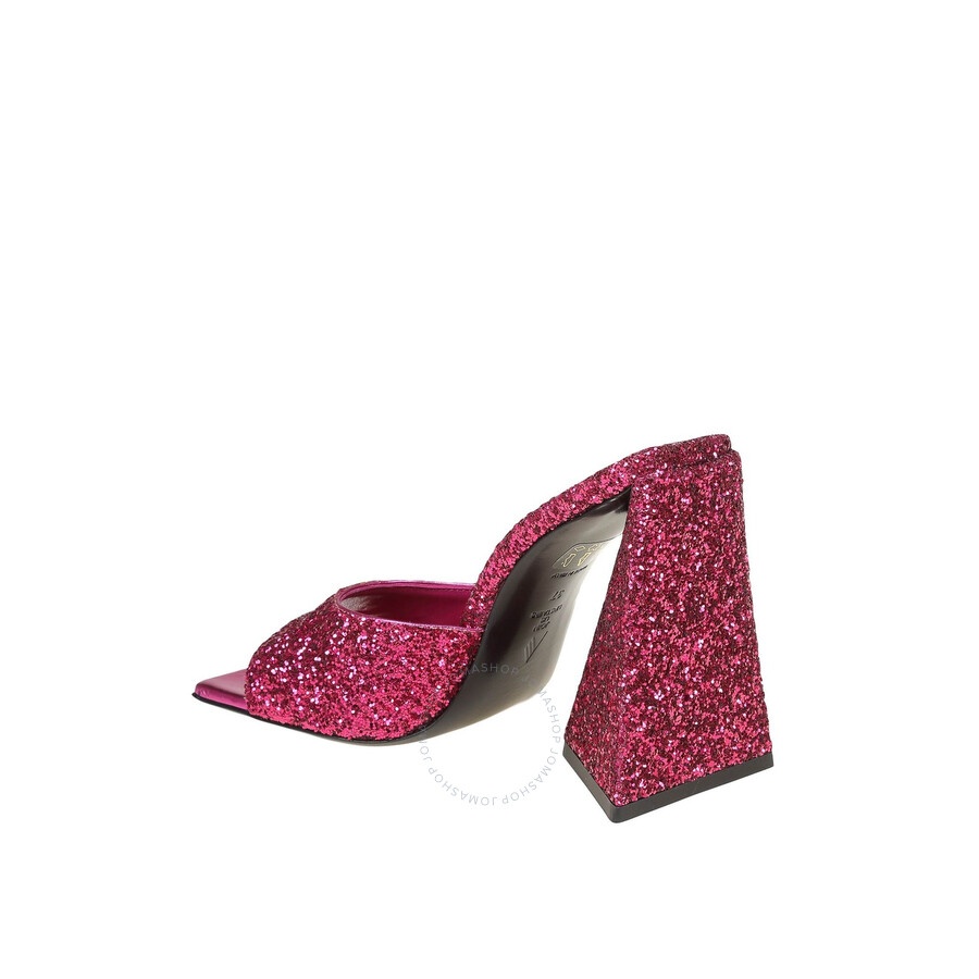 The Attico Ladies Pink Sequins Devon 115 mm Mule - 3