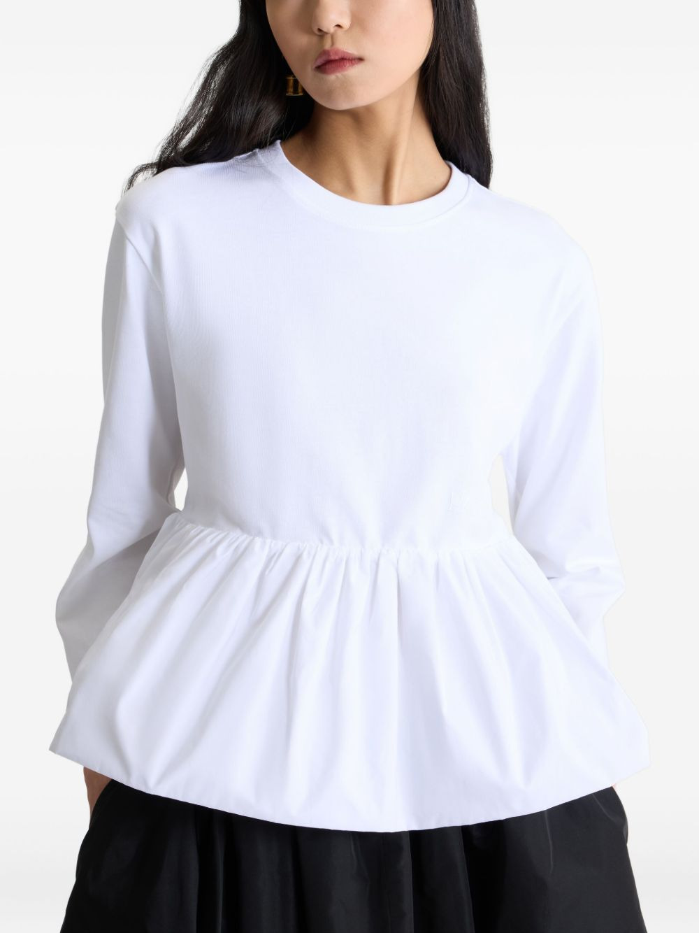 ruffle-hem T-shirt - 4