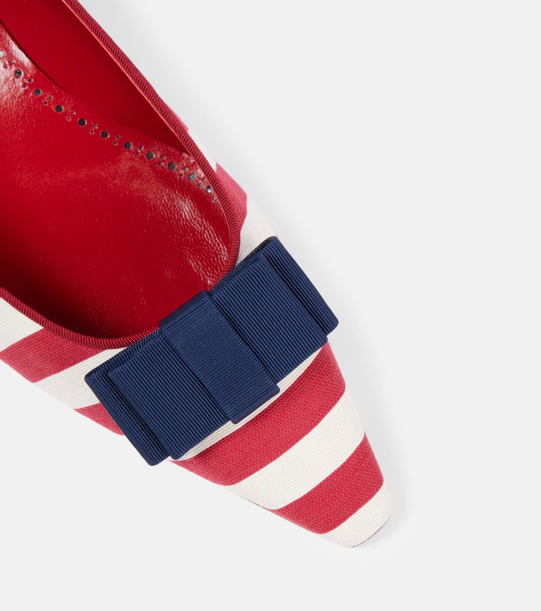 Reador bow-detail striped ballet flats - 5