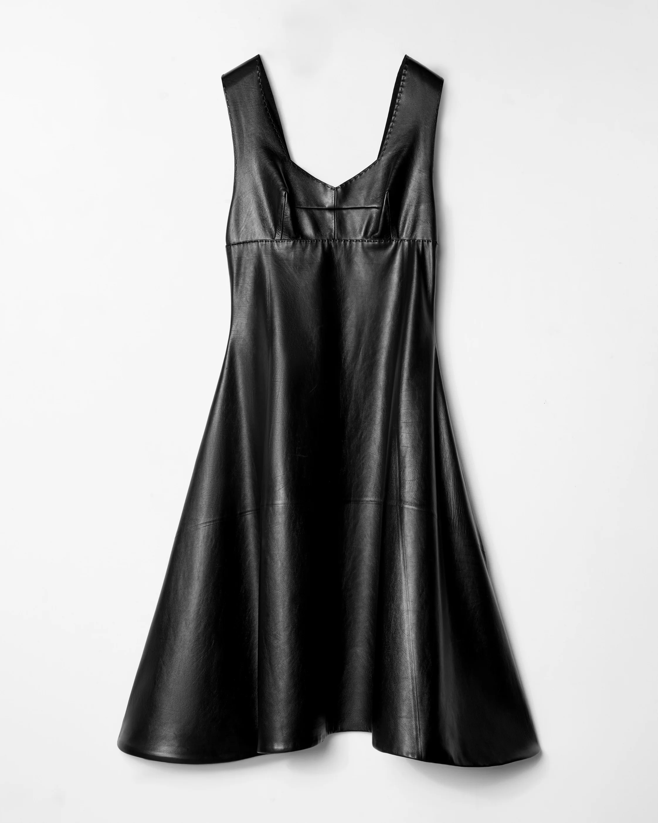 A-LINE TANK DRESS IN CALFSKIN - 1