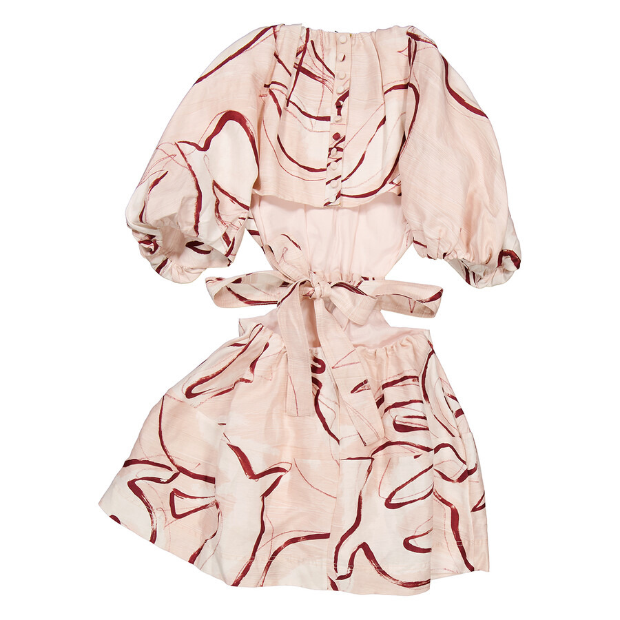 Aje Whimsical Dove Psychedelia Cut Out Mini Dress - 7