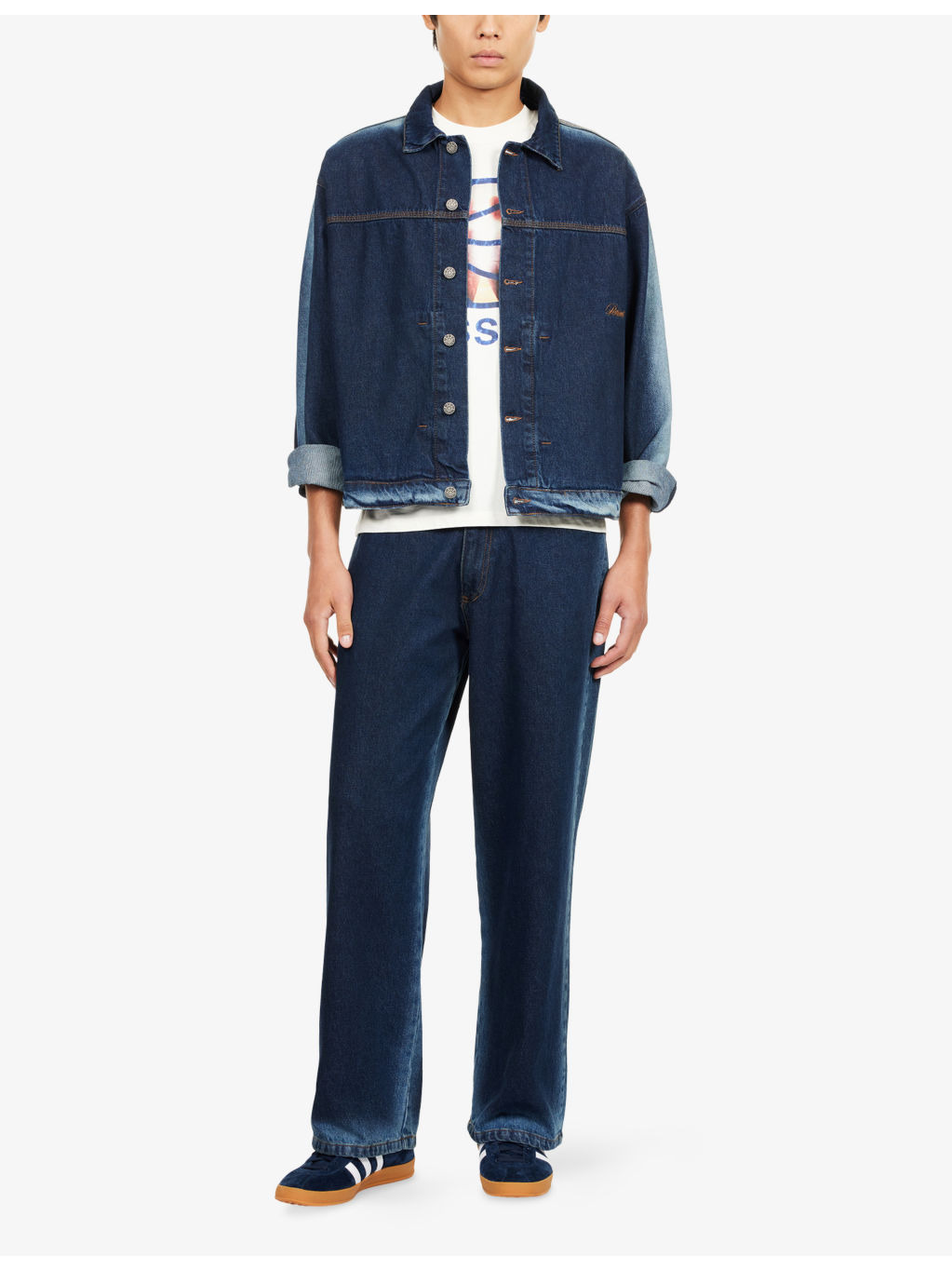 Shadow Wash Baggy Denim Jeans - 2