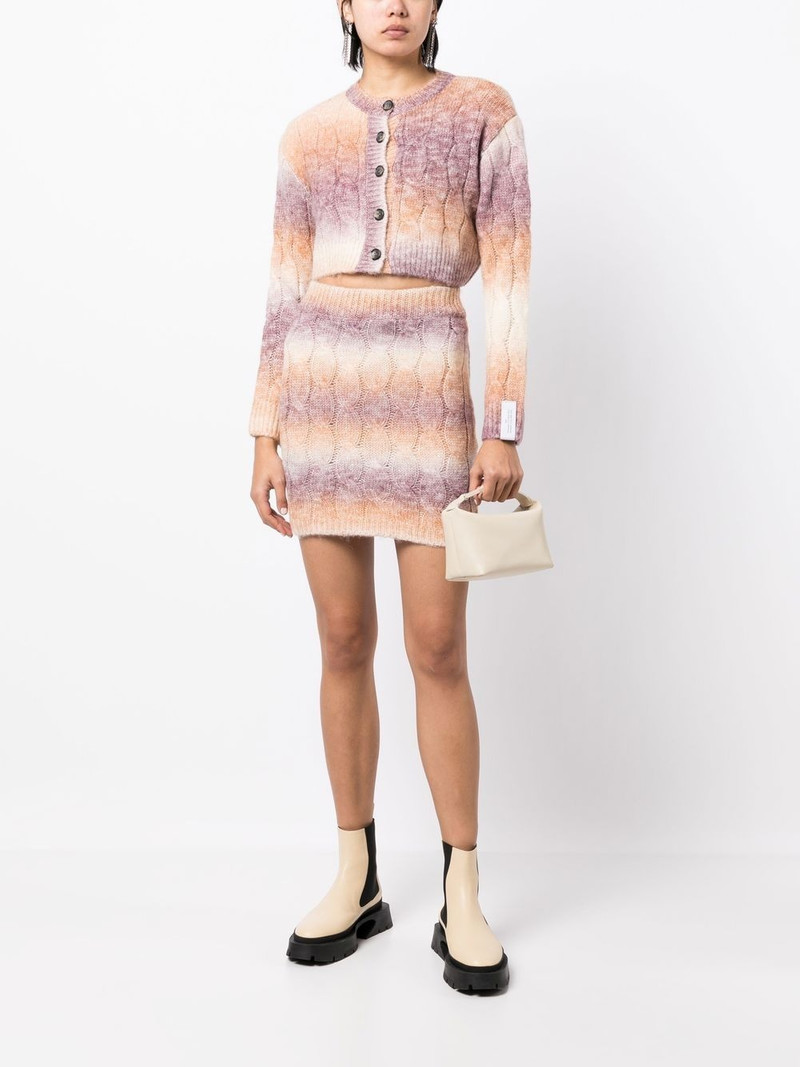 rokh striped cable-knit mini skirt outlook