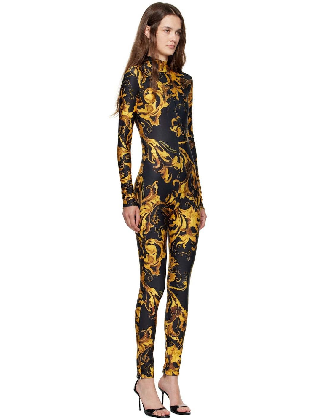 Black & Gold Barocco Porcelain Jumpsuit - 2