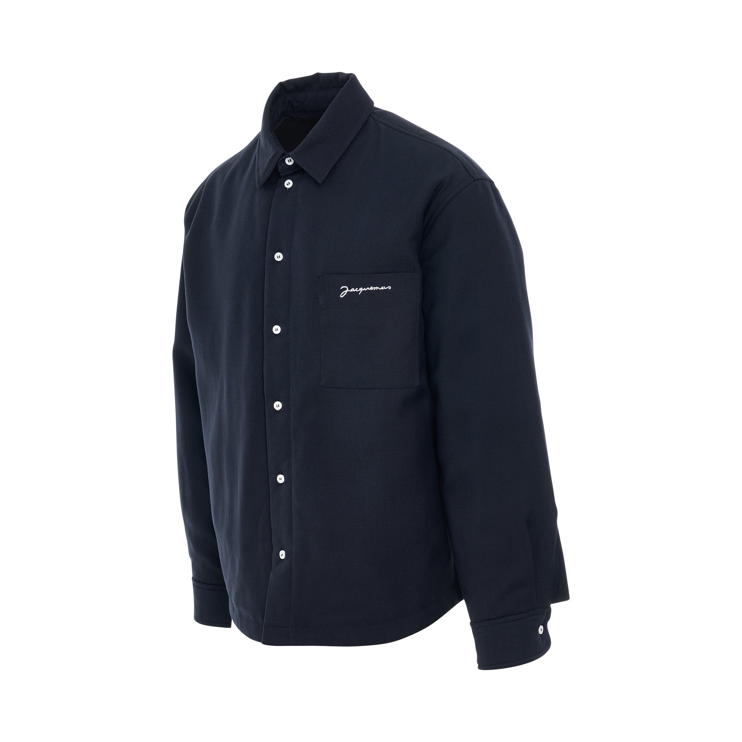 Boulanger Padded Overshirt in Dark Navy - 2