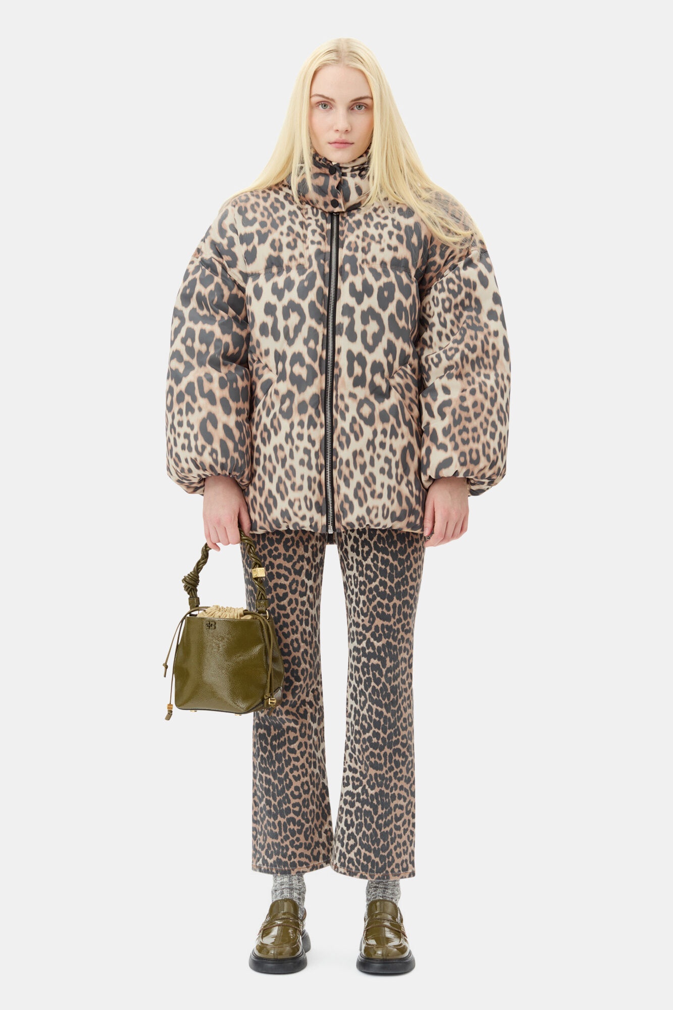 LEOPARD MIDI PUFFER JACKET - 3