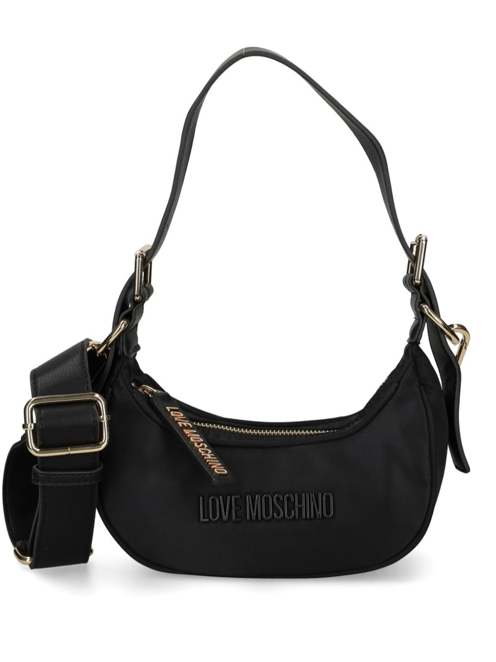 logo-lettering shoulder bag - 1