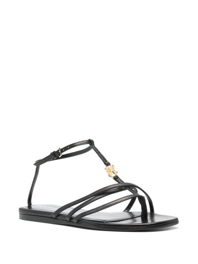 Palm Angels Lategram leather sandals outlook