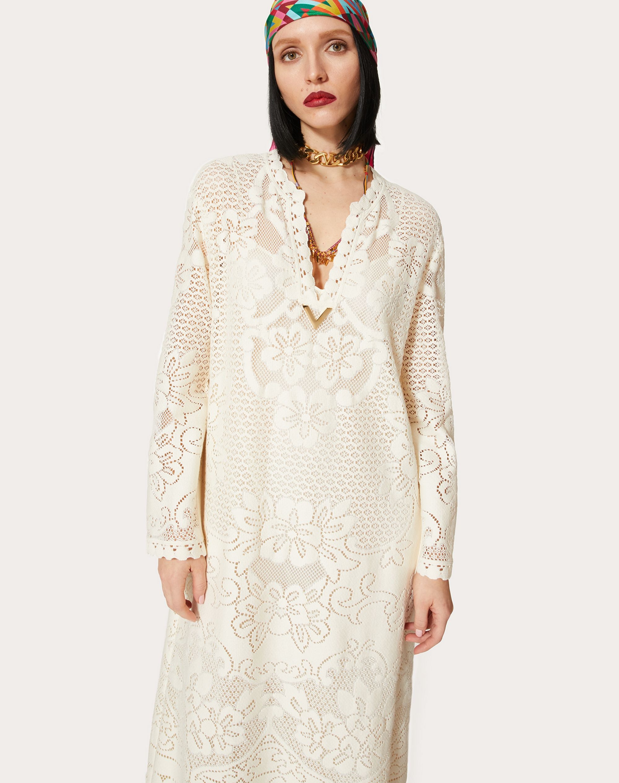 VGOLD COTTON LACE KAFTAN DRESS - 5