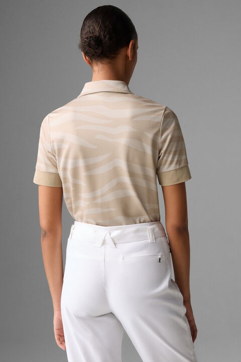Calysa functional polo shirt in Beige - 3