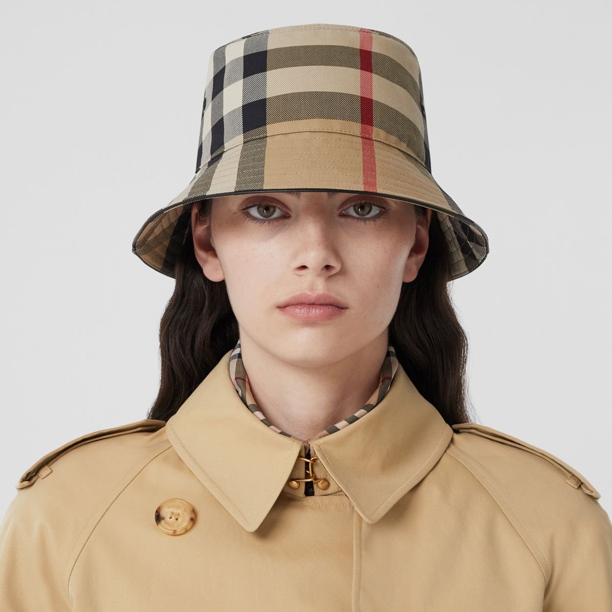 Check Cotton Bucket Hat - 2