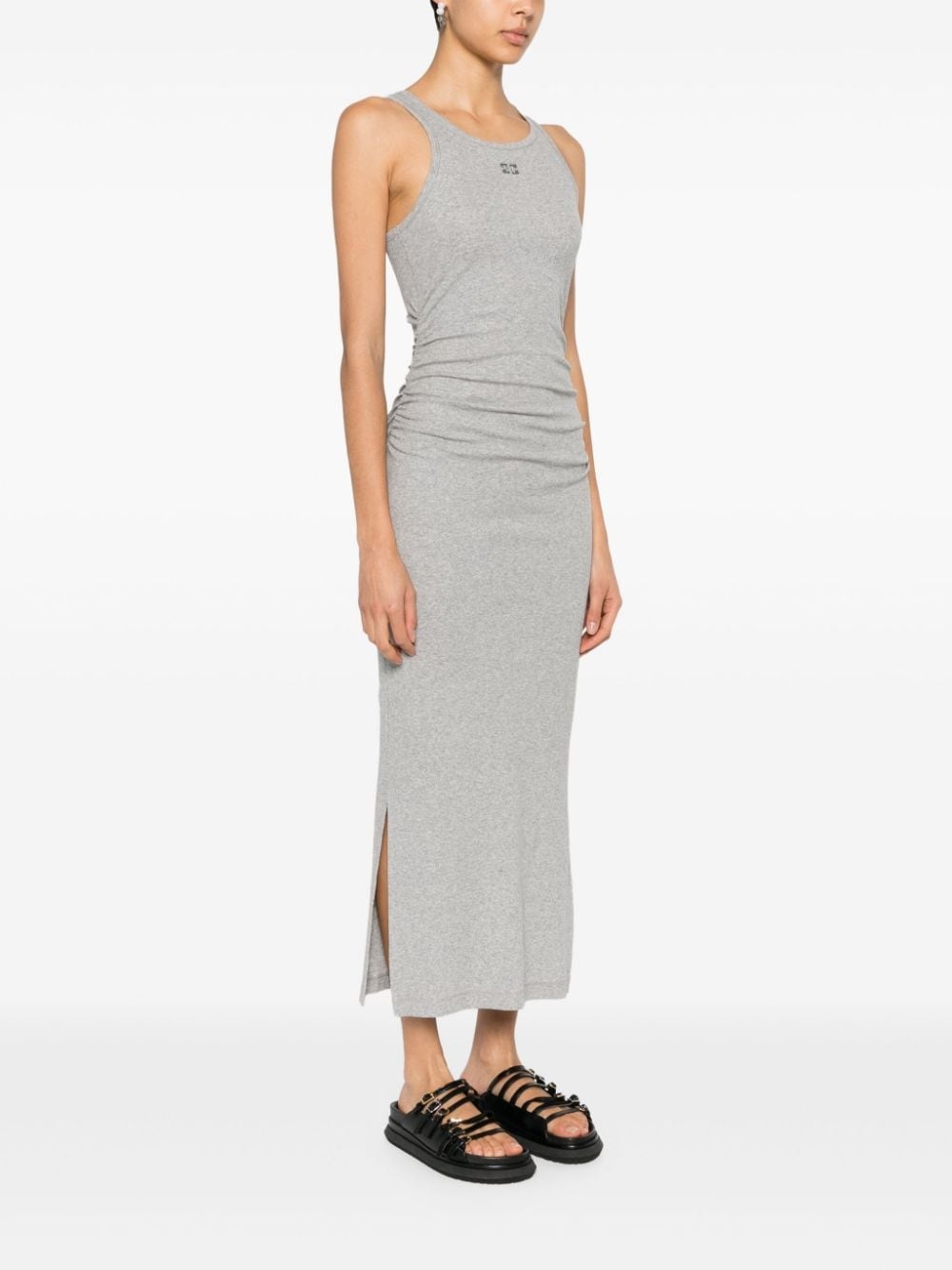 fine-ribbed midi dress - 3