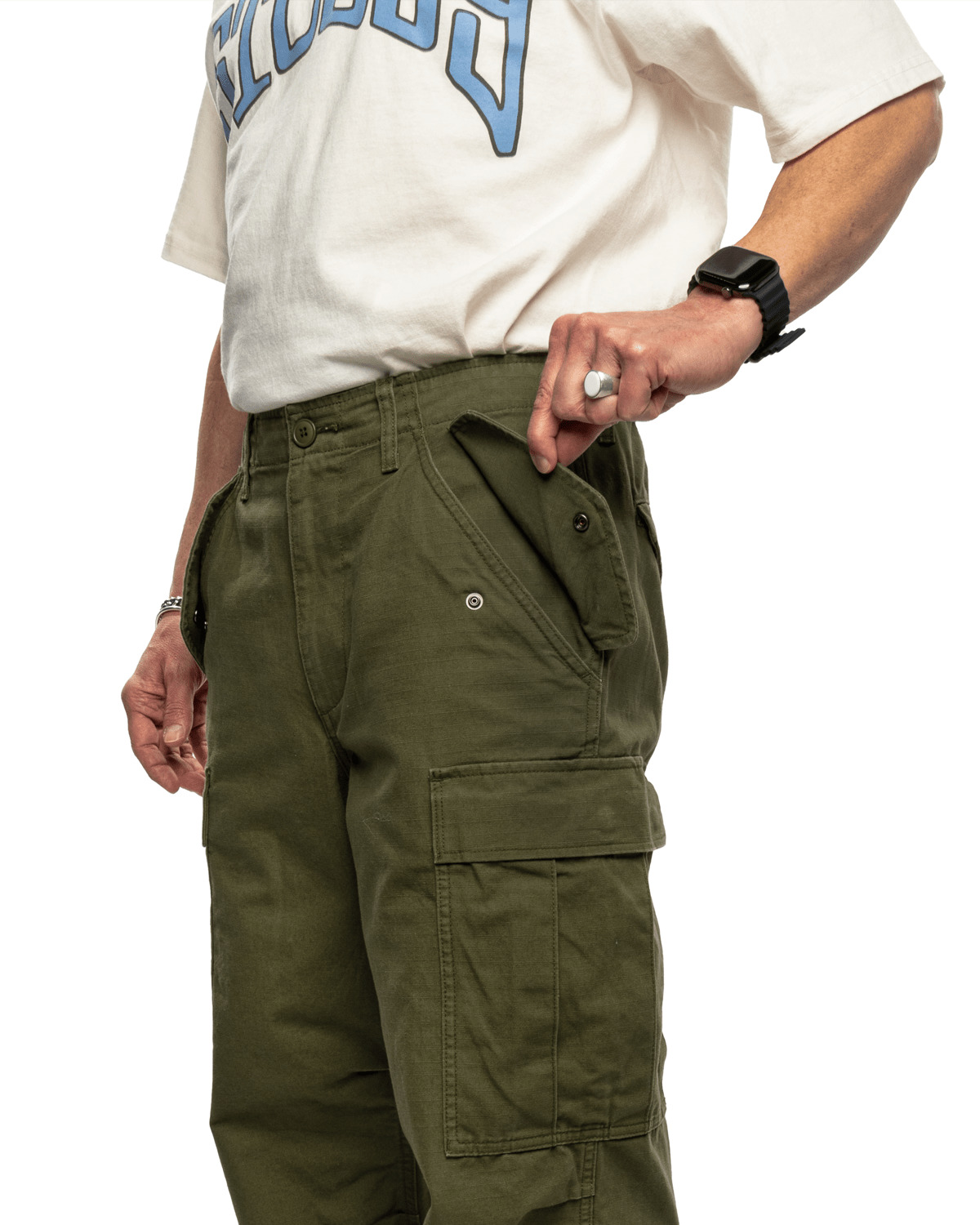 Military Cargo Pant Ripstop Olive Green - 4