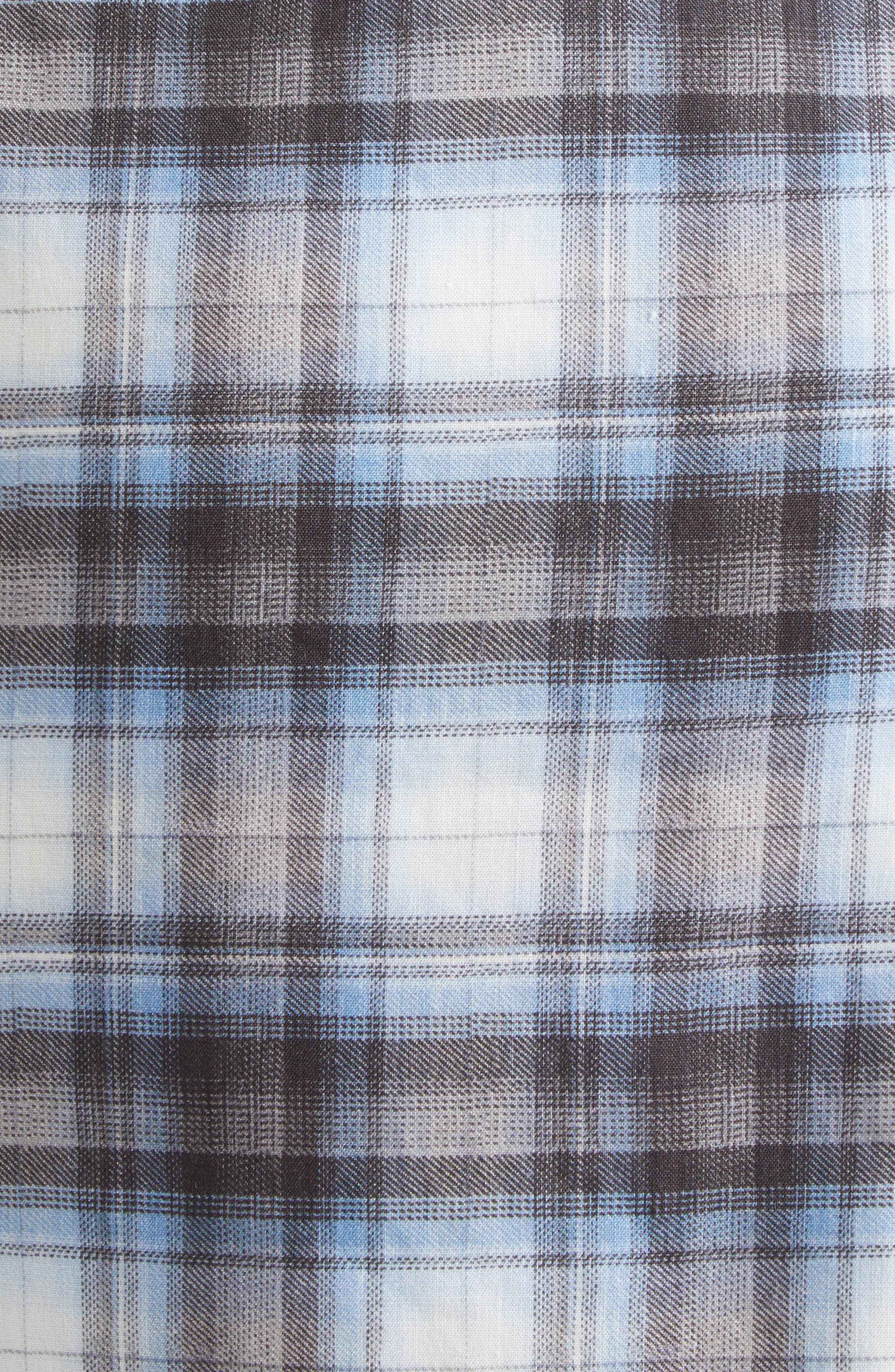 Acne Studios Dua Optic Check Minidress in Blue/Black at Nordstrom - 6