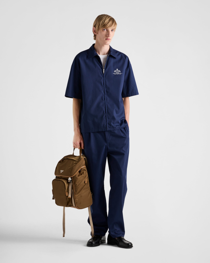 Prada Short-sleeved technical cotton shirt outlook