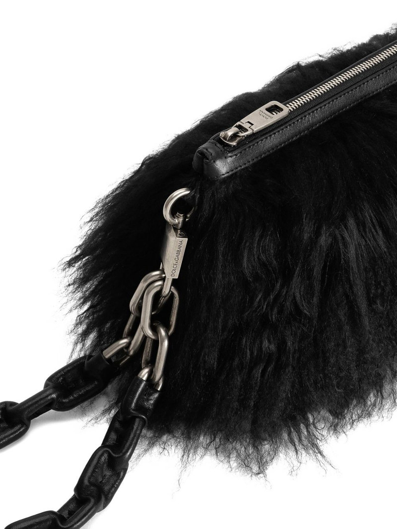 fur-trimmed zip clutch bag 4