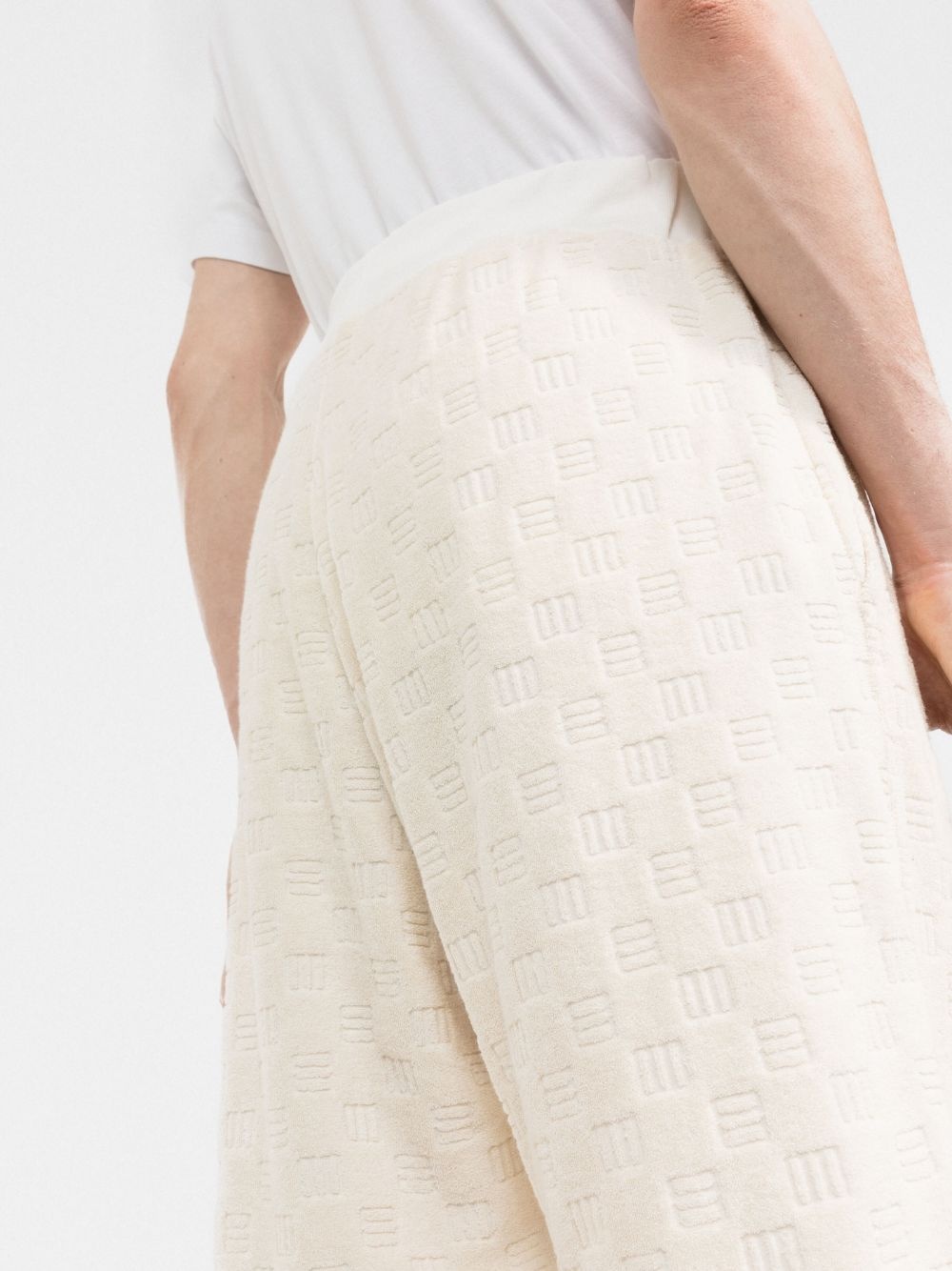 monogram towelling-finish track shorts - 5