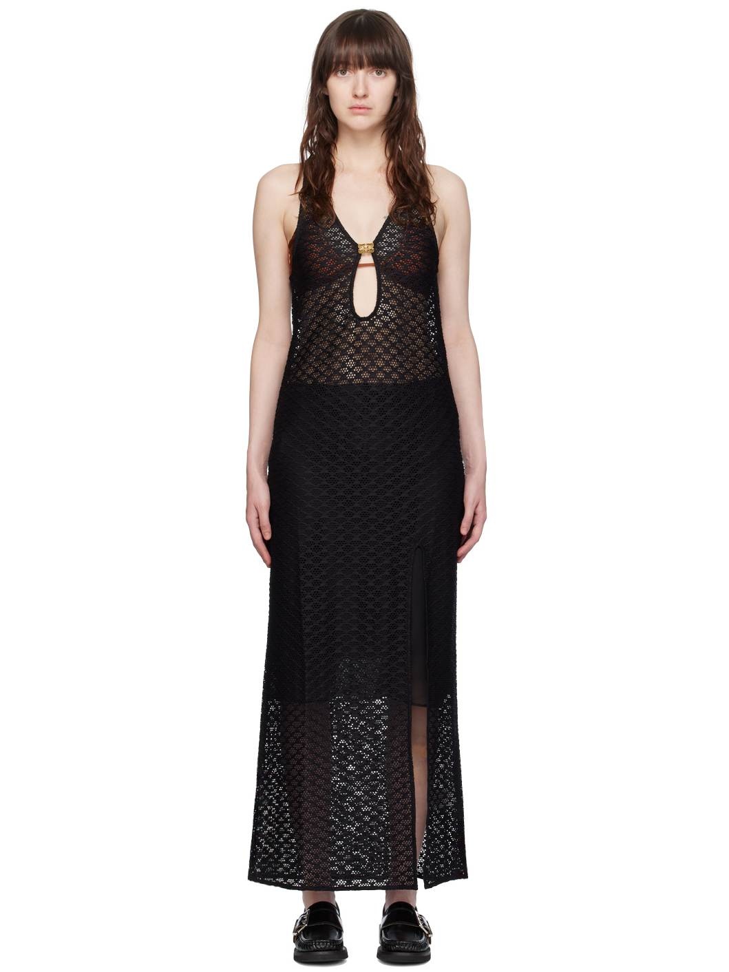 Black Hardware Maxi Dress - 1