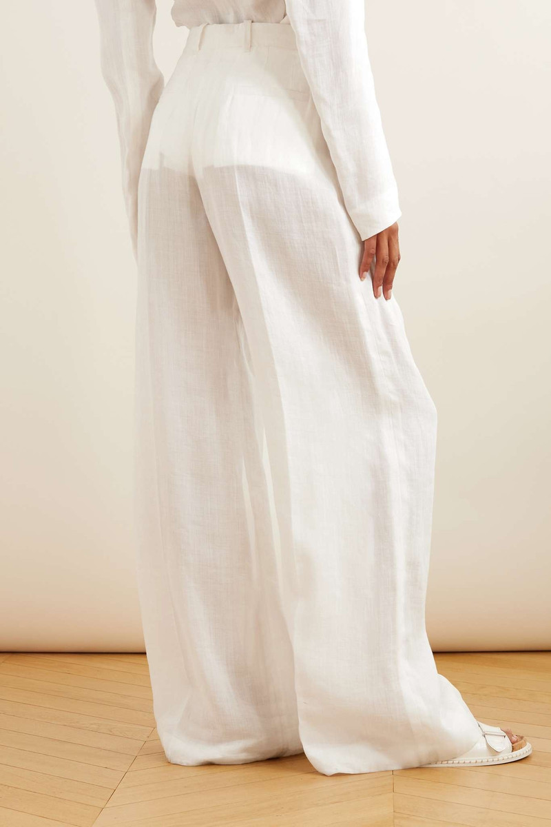 Ramie wide-leg pants 4