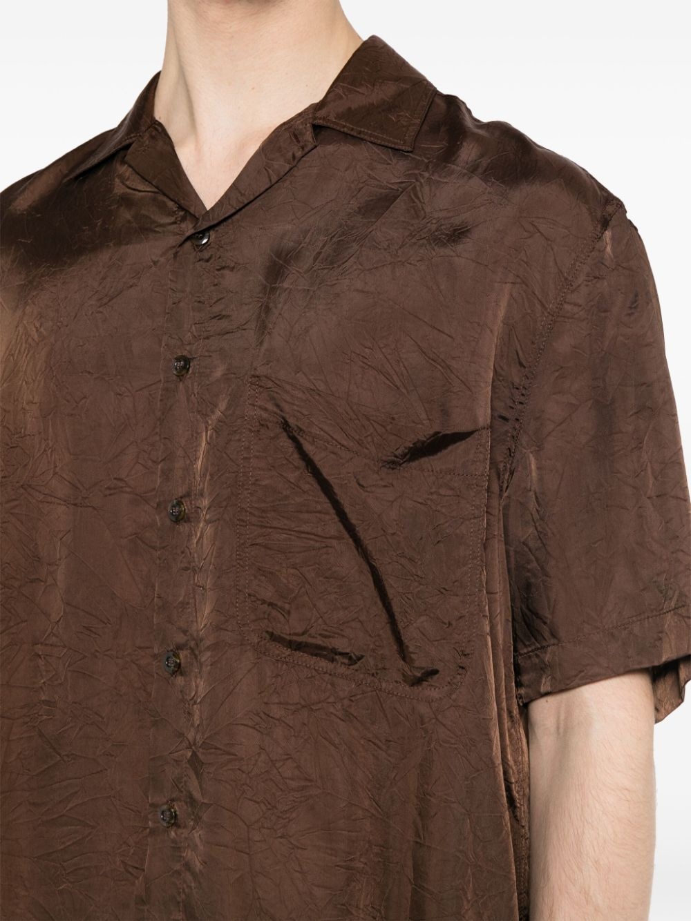 crinkled short-sleeve shirt - 5