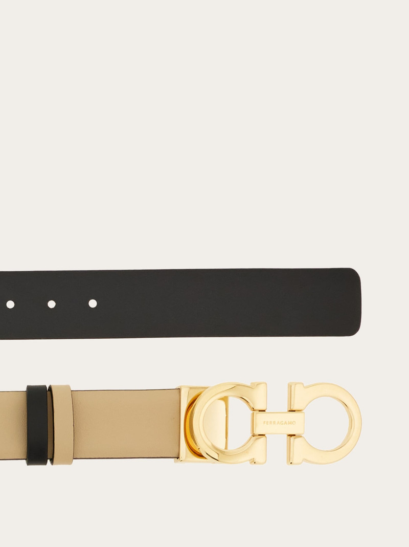 FERRAGAMO Adjustable and reversible Gancini belt outlook