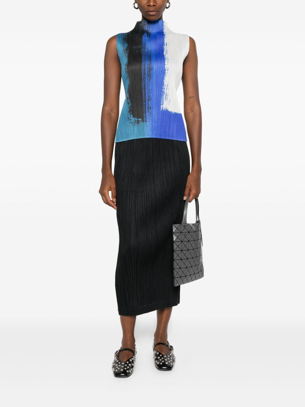 pleated straight skirt - 2