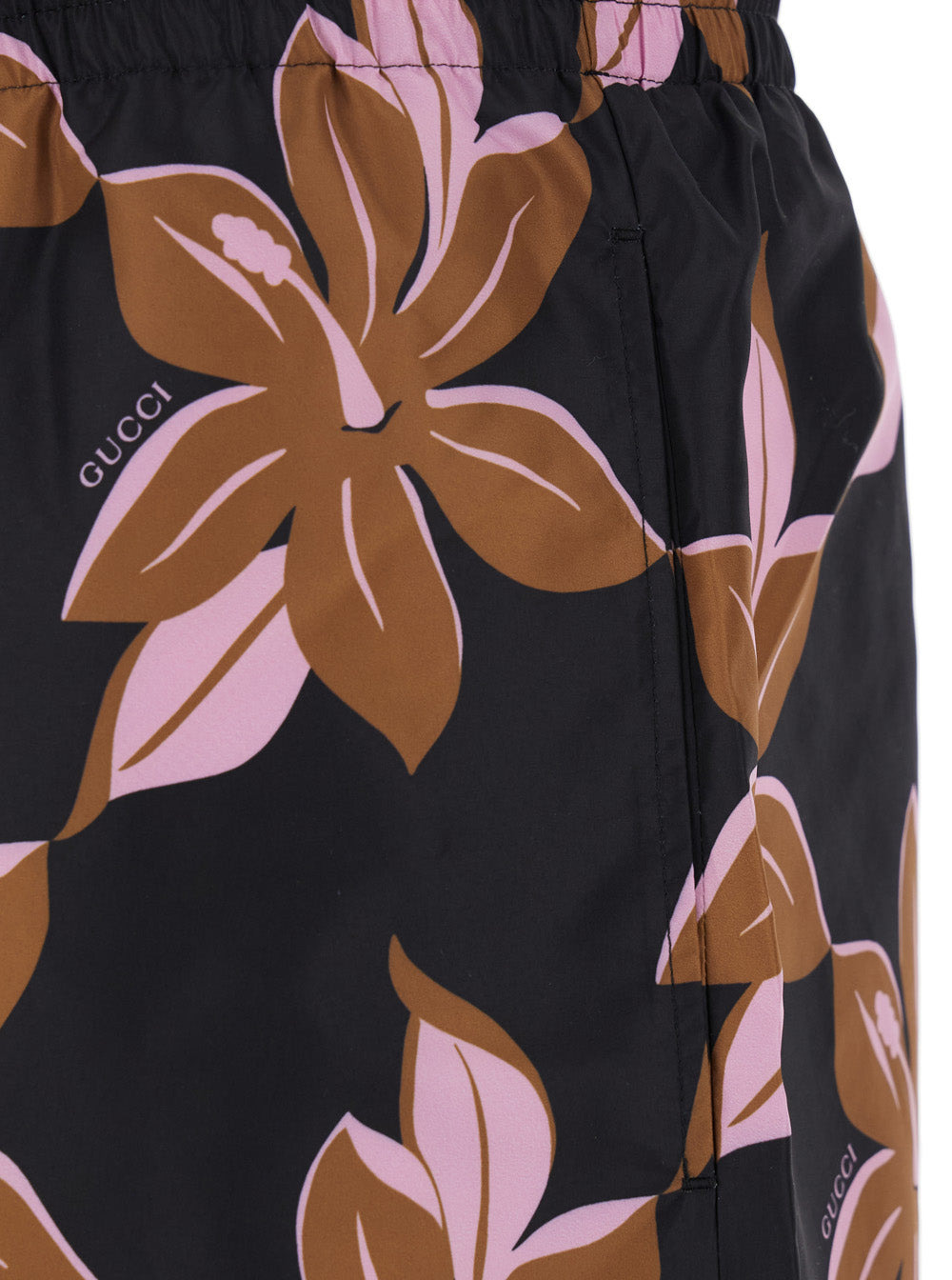 Gucci Men Multicolor Swimsuit With Drawstring And All-Over Floral Print In Tech Fabric Man - 3