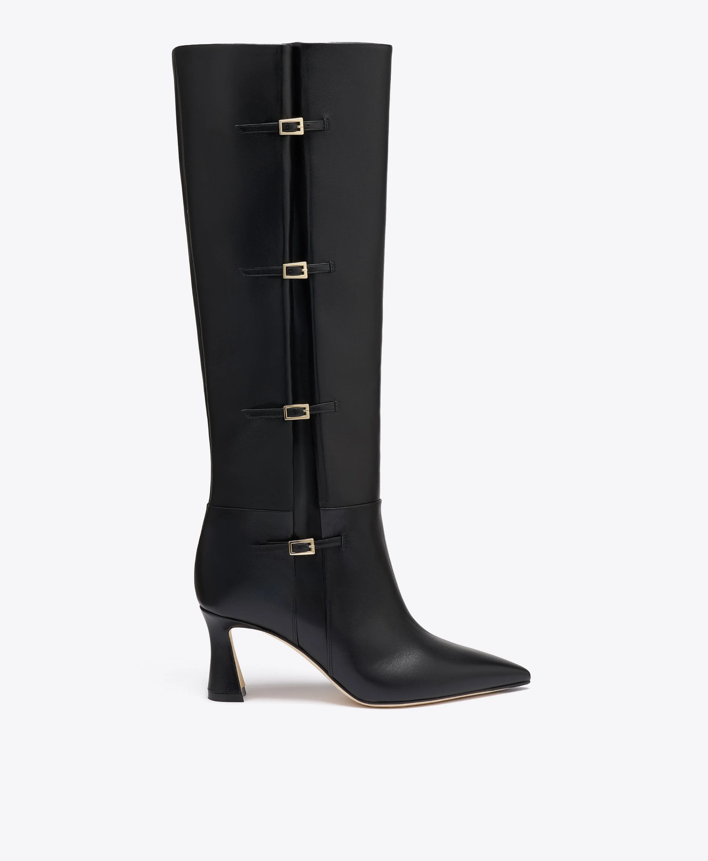 Nolan 70 Black Leather Tall Boots - 1