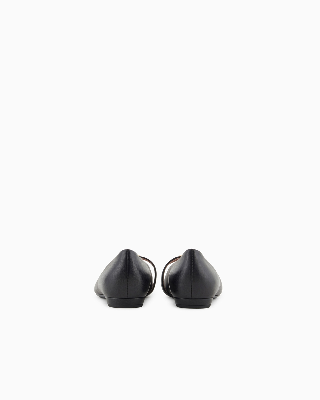 Nappa-leather pointed-toe ballerinas with eagle plate - 4