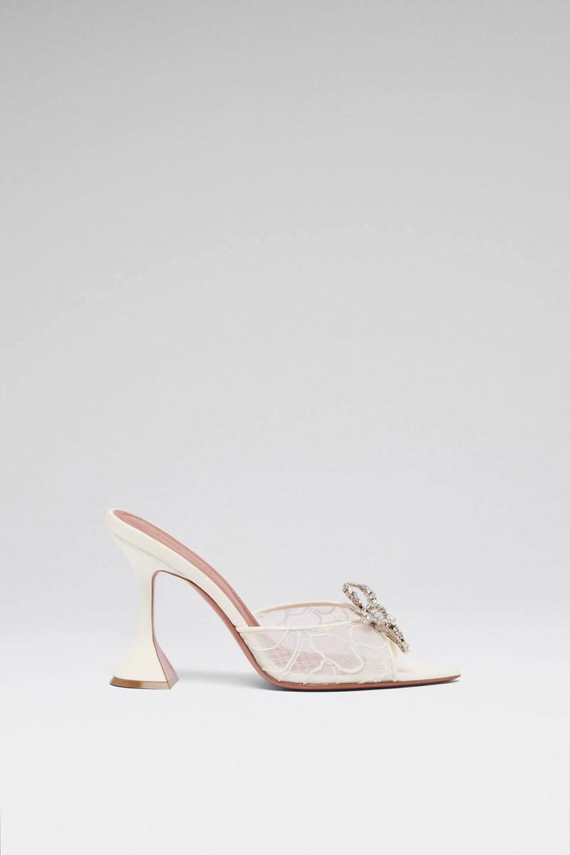 ROSIE LACE SLIPPER 95 IVORY SATIN AND IVORY NAPPA 1