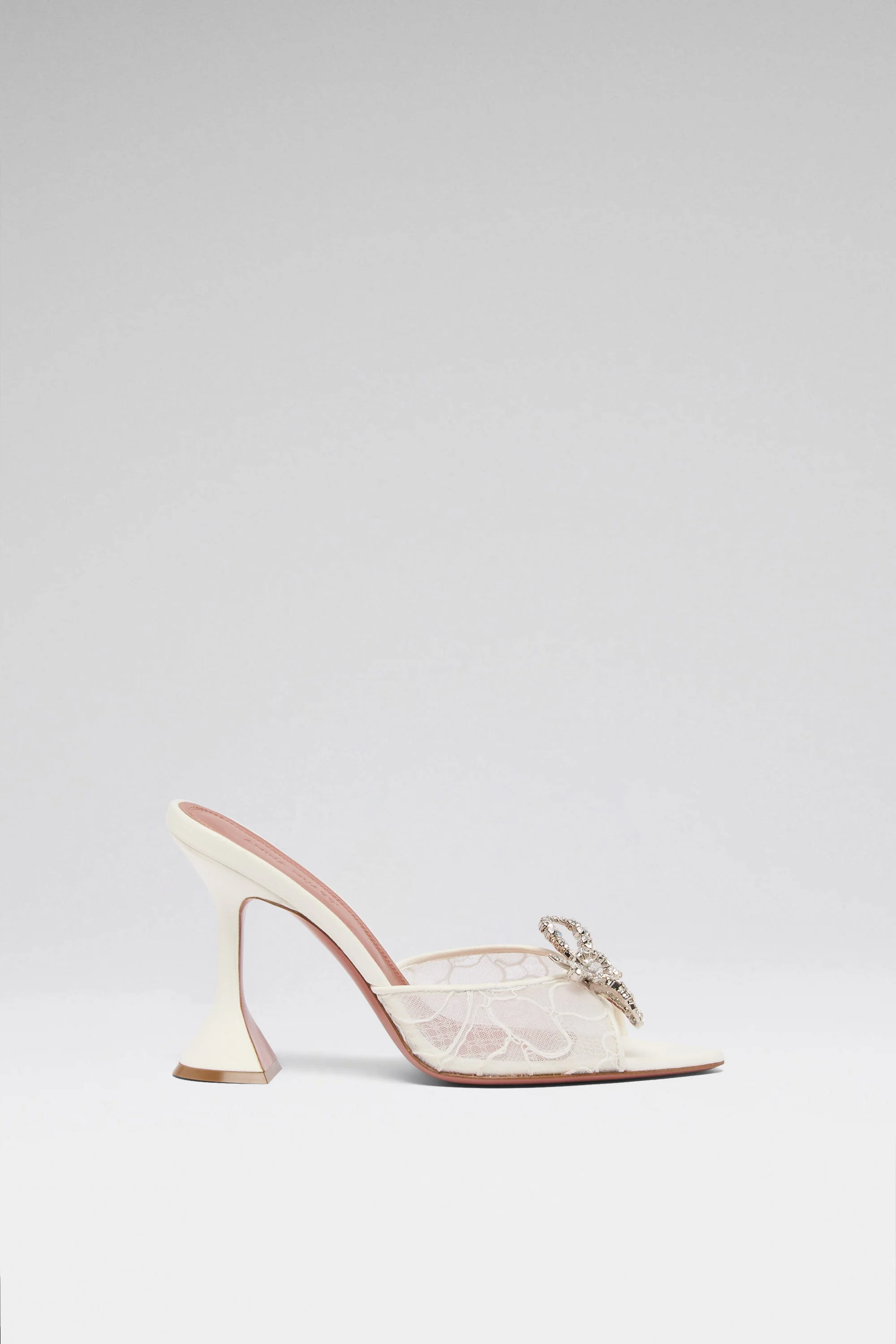 ROSIE LACE SLIPPER 95 IVORY SATIN AND IVORY NAPPA - 1