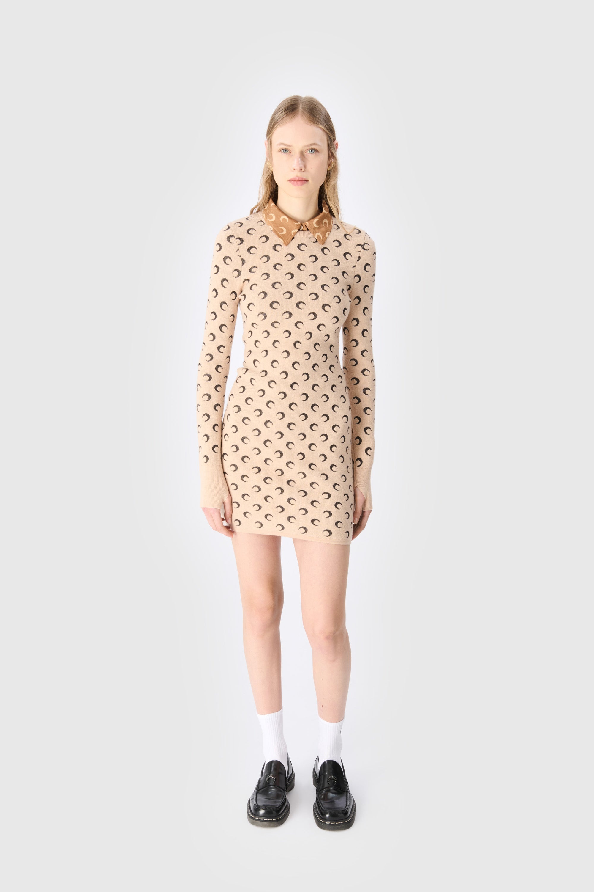 Moon Jacquard Knit Mini Dress - 2