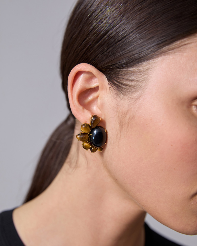 CAROLINA HERRERA Carolina Herrera x Olympia Babylonia Half Moon Earrings outlook