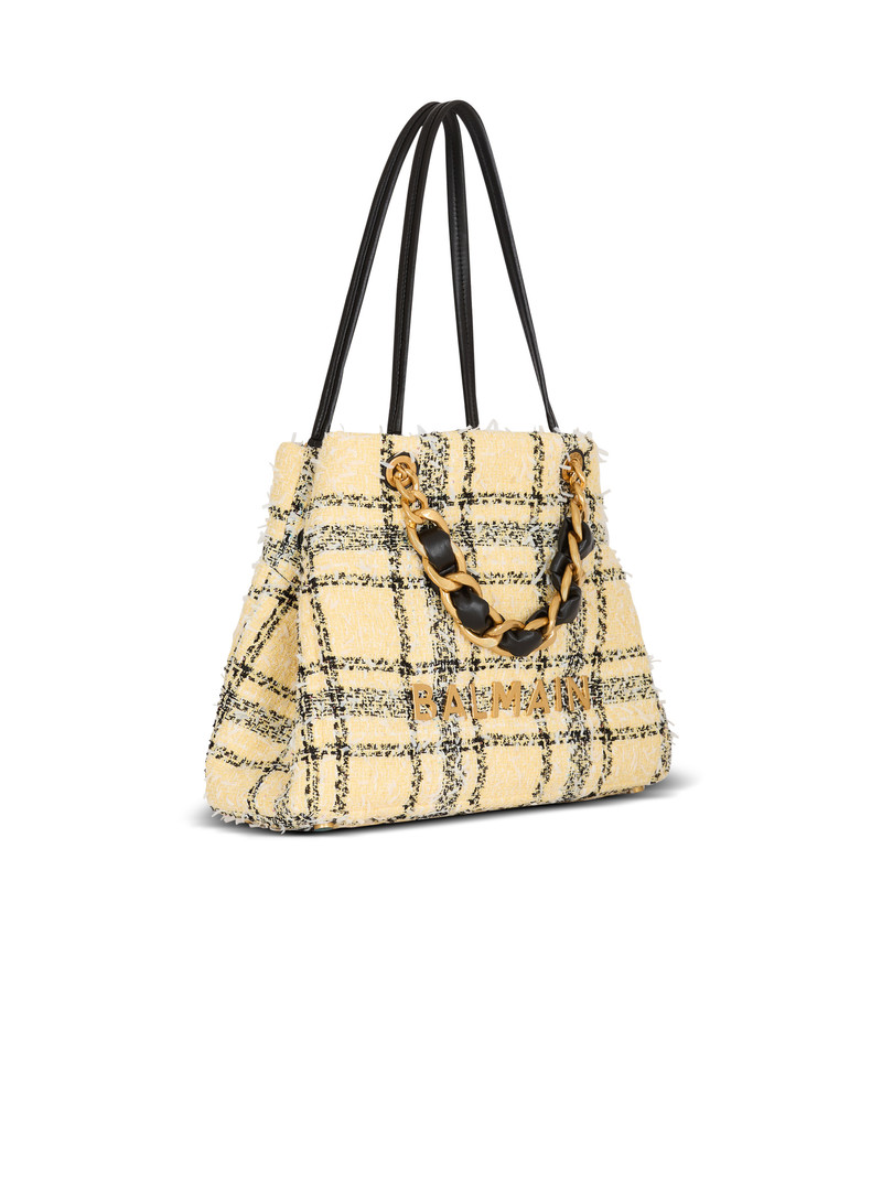 Plaid tweed 1945 tote bag 3